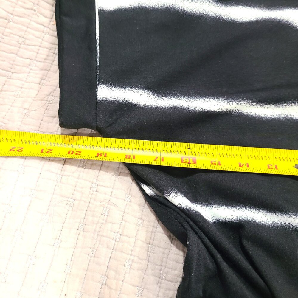 Emory Rose Medium T Shirt Dress Black White Striped Short Sleeve Black White Tee - Picture 7 of 7